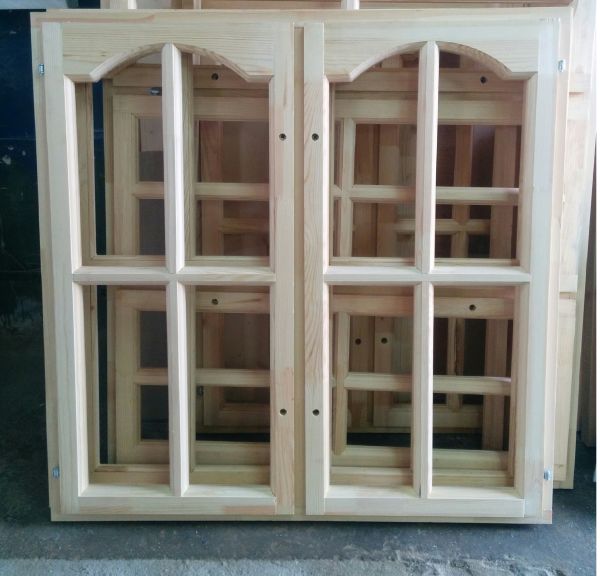Деревянные окна для веранды 120х90 (рама под заказ)